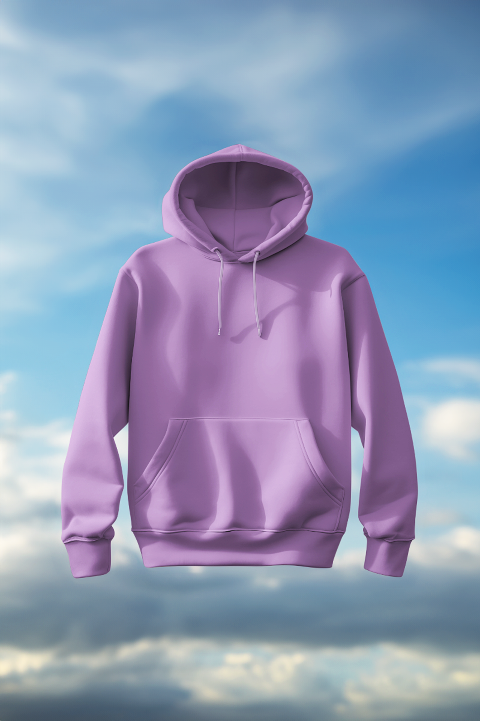 Men's Solid purple Hooded Sweatshirt(Purple)